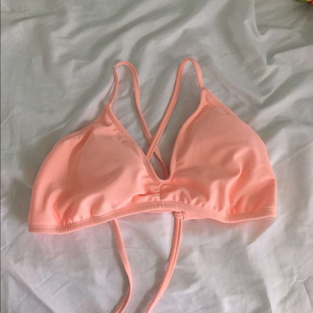 Hot Water cross-cross back bikini top